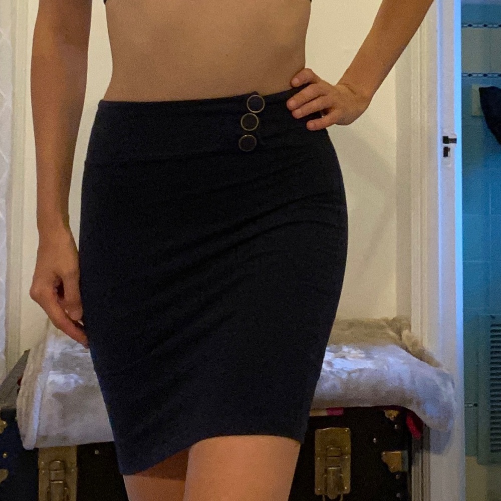 Body con mini skirt in navy